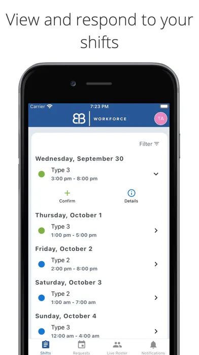 Biarri Workforce: Employee App Screenshots