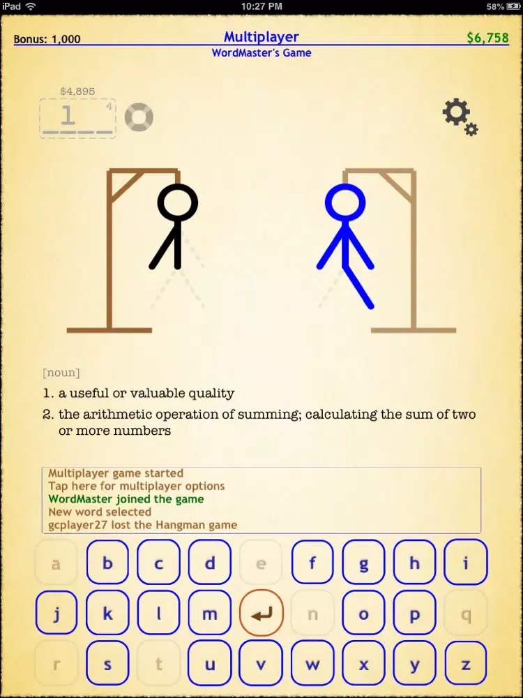 Play Dictionary with Hangman iPad  स्क्रीनशॉट