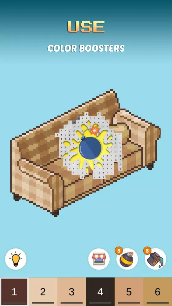 Pixel Art: Color Rooms سکرین شاٹس
