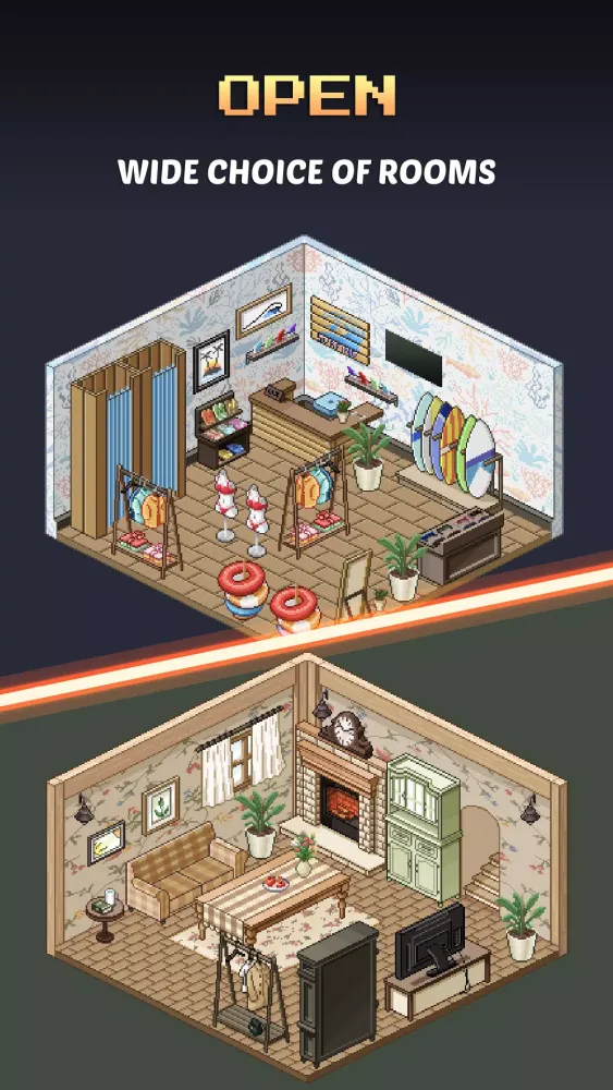 Pixel Art: Color Rooms سکرین شاٹس