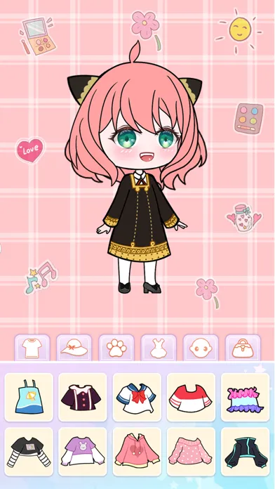 Ảnh chụp màn hình của Dress Up: Chibi Doll Maker