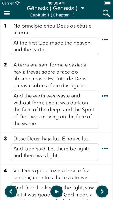 Capturas de tela do Bíblia Sagrada em Português