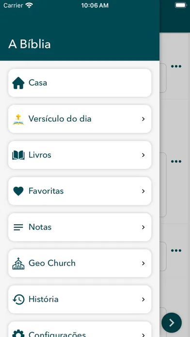 Capturas de tela do Bíblia Sagrada em Português