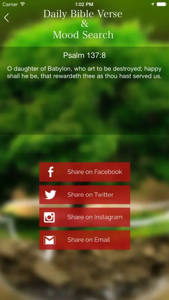 Ảnh chụp màn hình của Daily Bible Verse and Mood Search