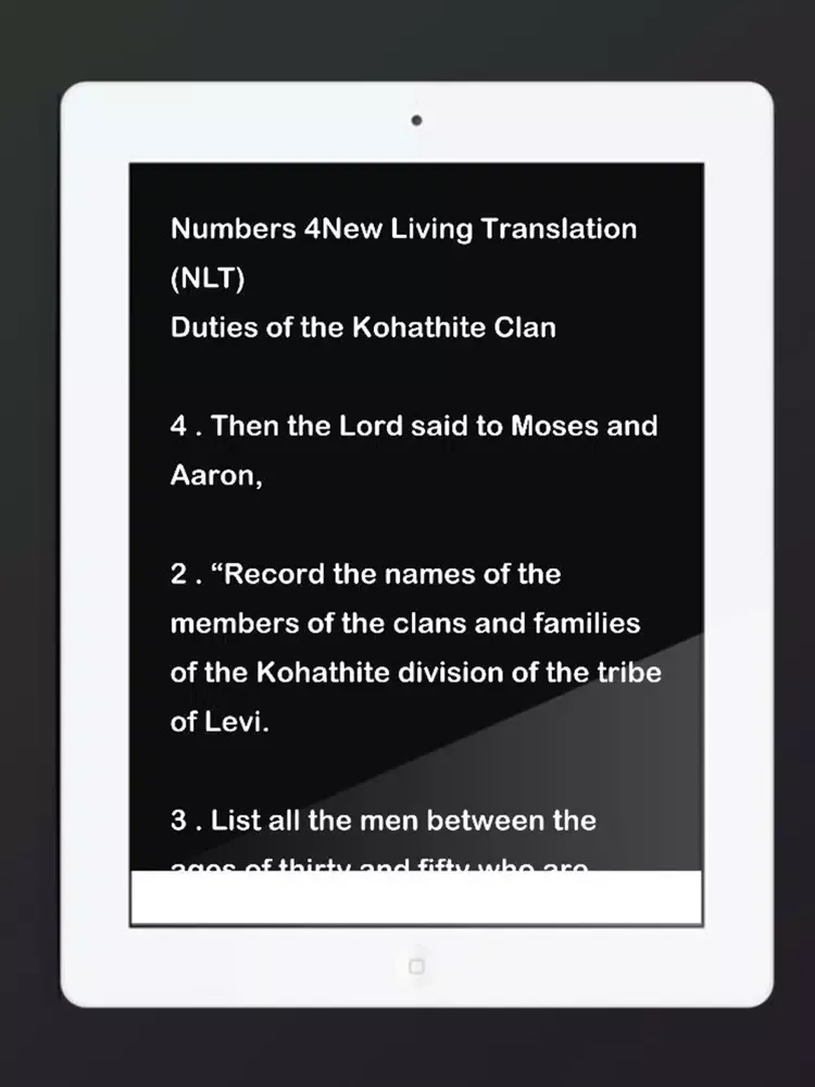Captures d'écran de NLT Bible Audio iPad 