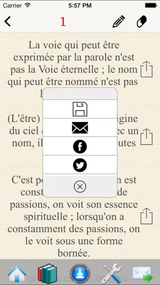 Zrzuty ekranu Tao Te Ching - Lao Tzu In French