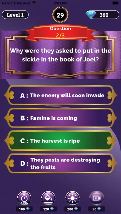 ภาพหน้าจอของ Daily Bible Trivia - Quiz Game