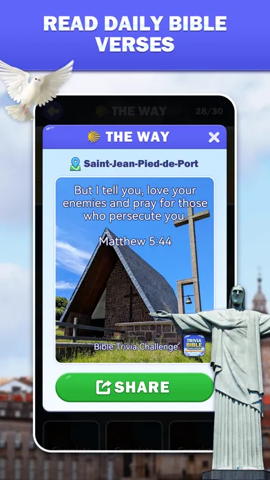 Zrzuty ekranu Daily Bible Quiz Bible Games