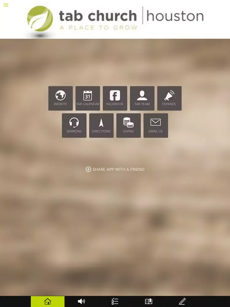 Ảnh chụp màn hình của El Tab Houston Church iPad 