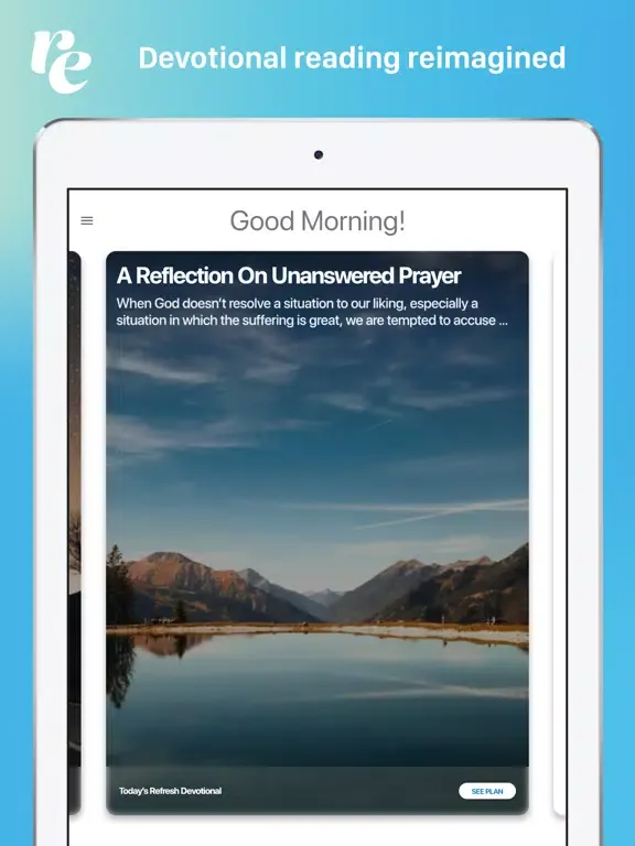 ภาพหน้าจอของ Refresh Daily Bible Devotional iPad 