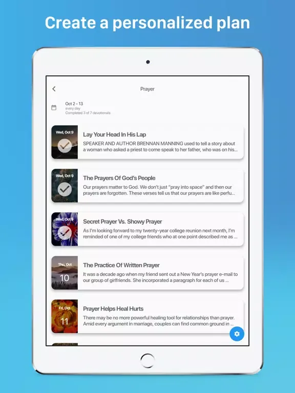ภาพหน้าจอของ Refresh Daily Bible Devotional iPad 