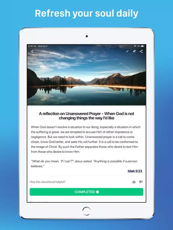 ภาพหน้าจอของ Refresh Daily Bible Devotional iPad 