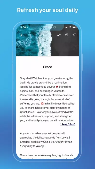 ภาพหน้าจอของ Refresh Daily Bible Devotional