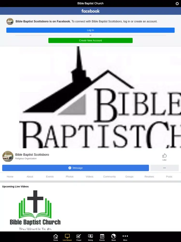 Bible Baptist Scottsboro iPad  Screenshots