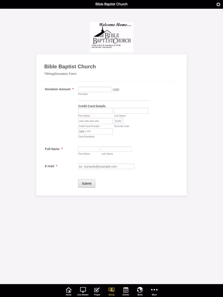 Bible Baptist Scottsboro iPad  Screenshots