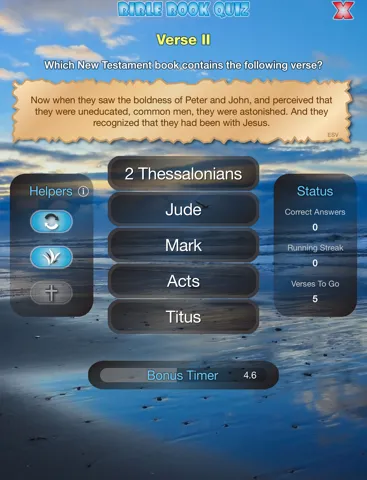 Bible Book Quiz - Christian Bible Game & Study Aid iPad  Screenshots