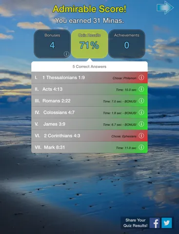 Bible Book Quiz - Christian Bible Game & Study Aid iPad  Screenshots