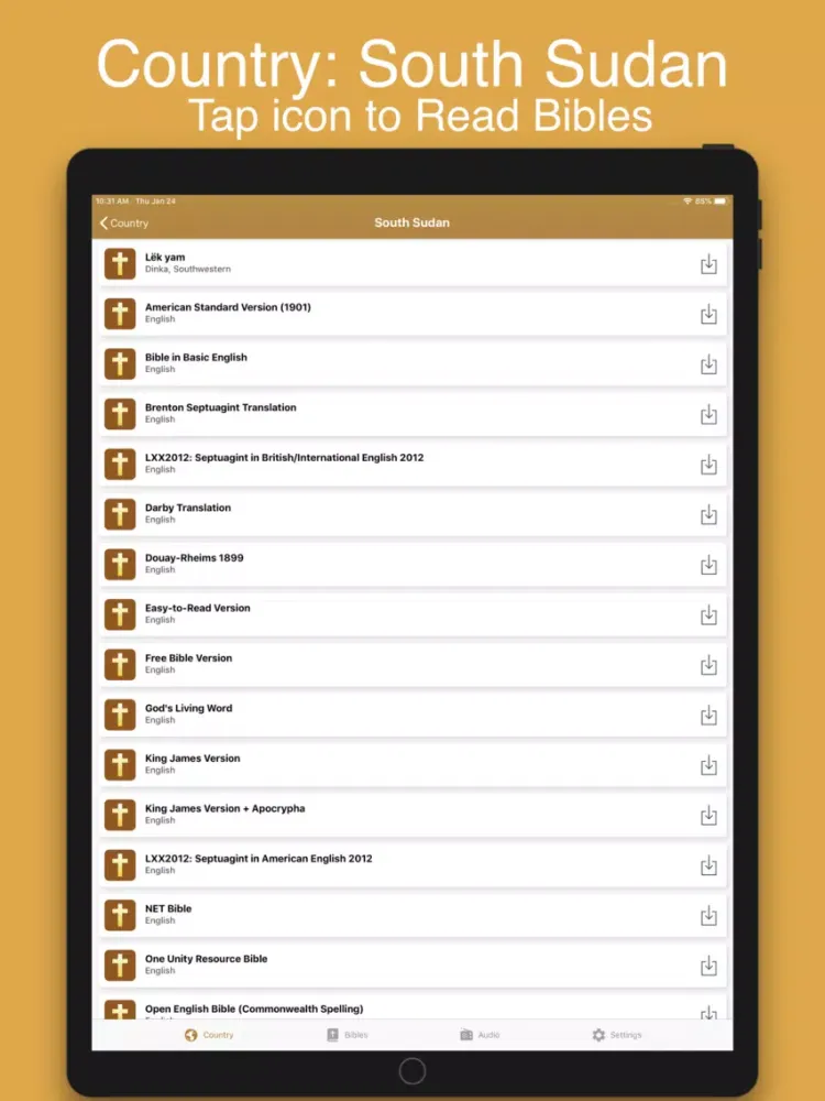 Ảnh chụp màn hình của Bible Reader : Audio & Books iPad 