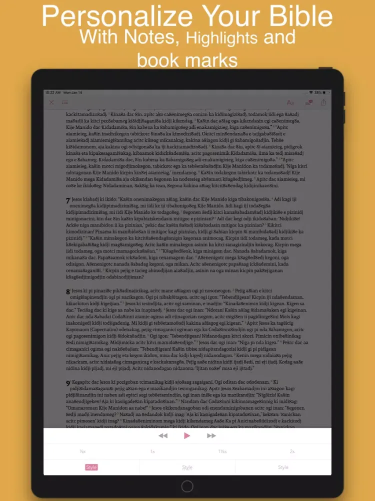 Ảnh chụp màn hình của Bible Reader : Audio & Books iPad 