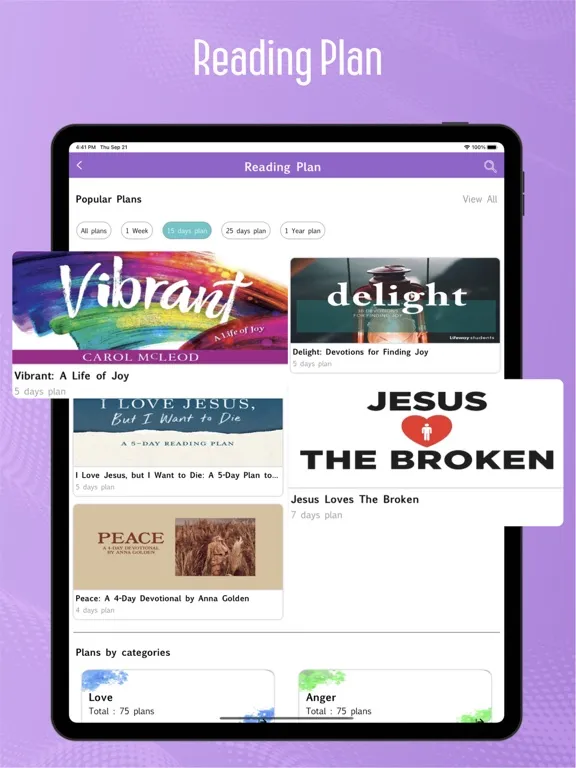Скриншоты Latin Bible Reading Plans iPad 
