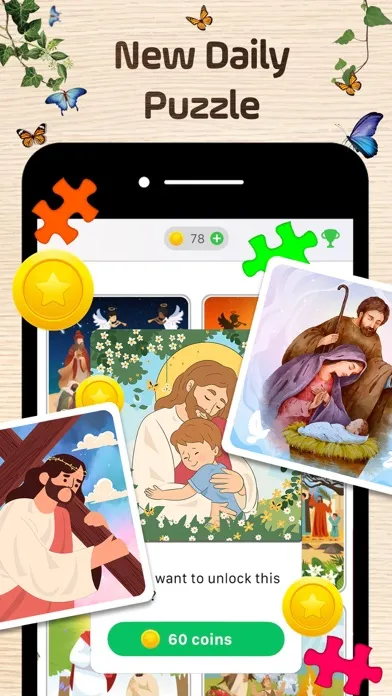 ภาพหน้าจอของ Bible Puzzles - Jesus Games