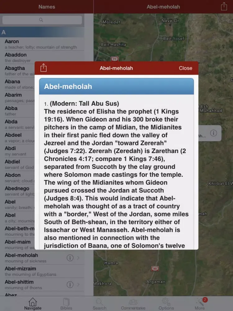 ภาพหน้าจอของ 2615 Bible Maps iPad 