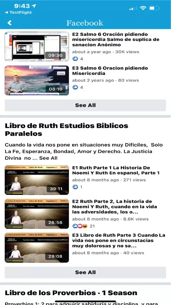 Capturas de pantalla de Biblia Paralela