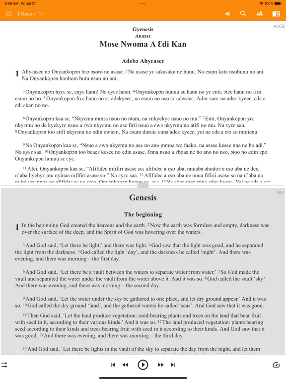 Ảnh chụp màn hình của Asante Twi Bible iPad 