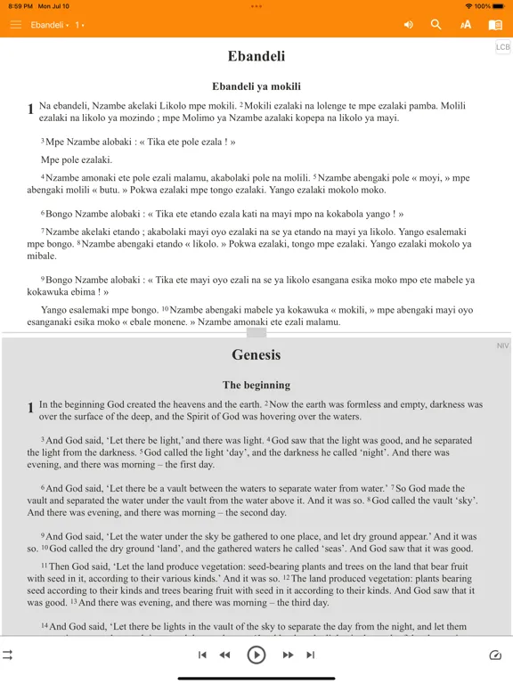 Lingala Bible iPad 應用截圖