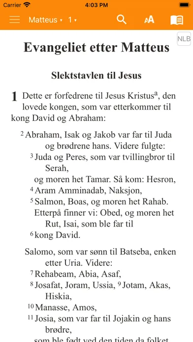 Screenshot di Norwegian Living Bible