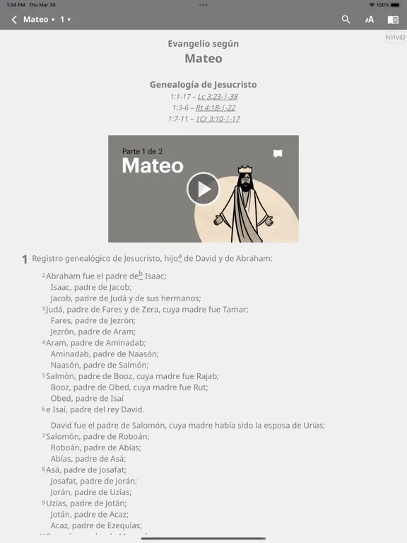 Captures d'écran de NVI Santa Biblia iPad 