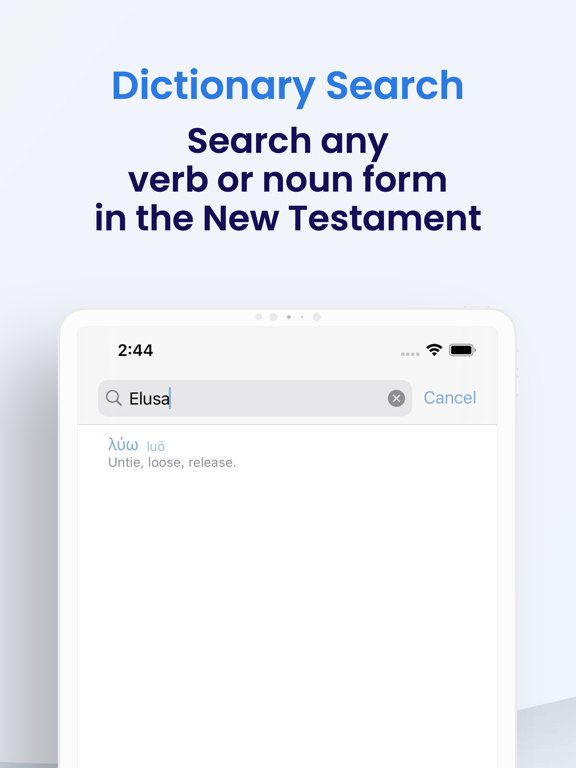 Zrzuty ekranu Biblical Greek Dictionary iPad 