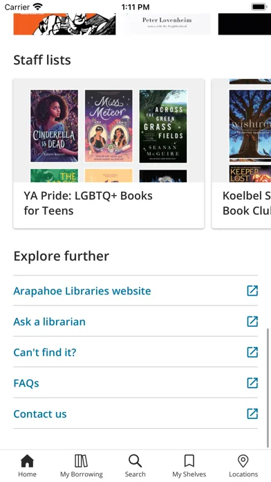 Screenshot di ArapApp / Arapahoe Libraries