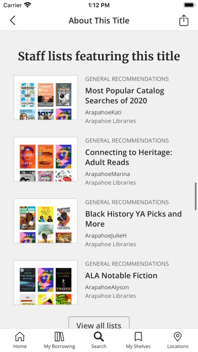 Screenshot di ArapApp / Arapahoe Libraries