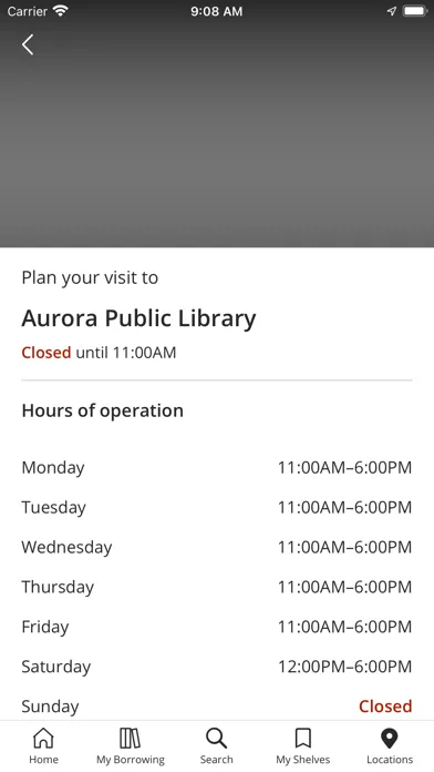 Ảnh chụp màn hình của Aurora Public Library