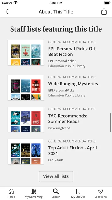 Edmonton Public Library Ekran Görüntüleri
