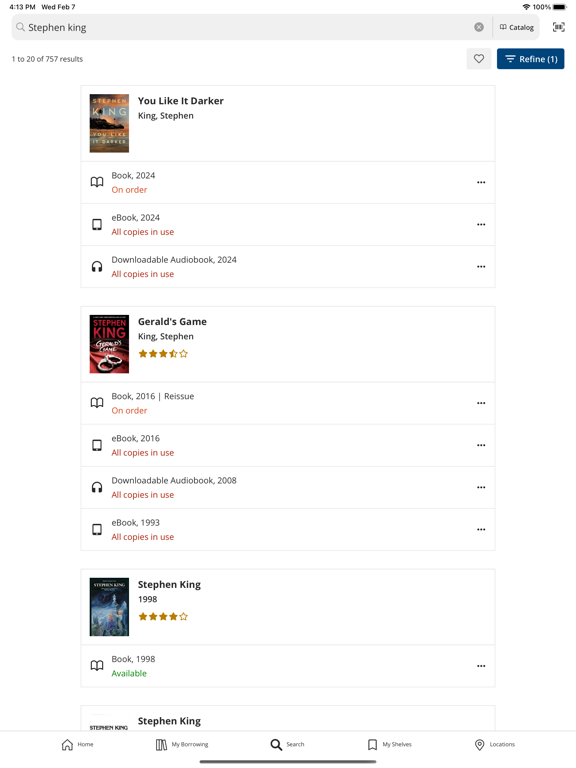 Hennepin County Library iPad  Screenshots