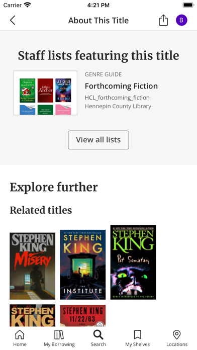 Hennepin County Library Screenshots