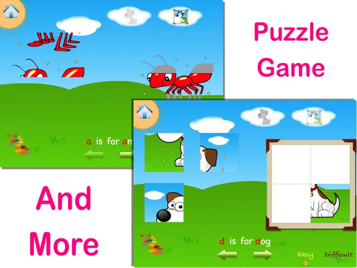 ABC Kids by Color paint,Memory animal,Jigsaw Pro iPad  Screenshots