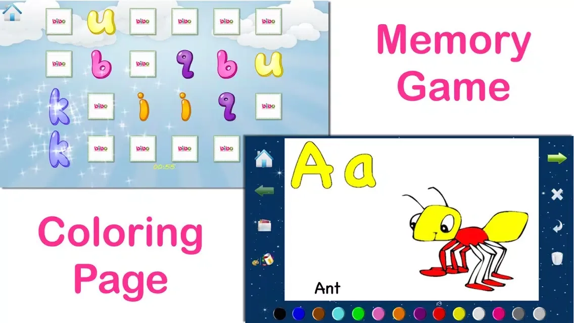 ABC Kids by Color paint,Memory animal,Jigsaw Pro Screenshots