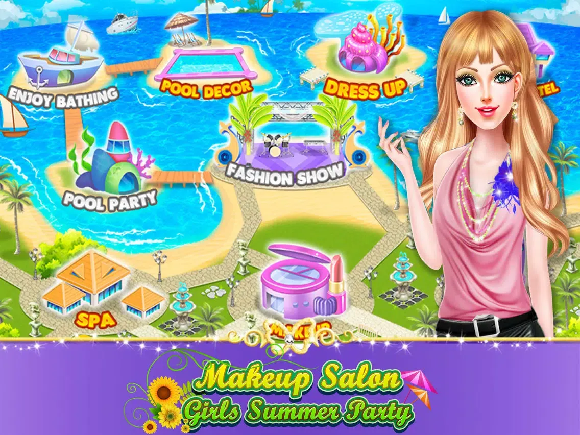 Makeup Salon- Girls Summer Party iPad  स्क्रीनशॉट