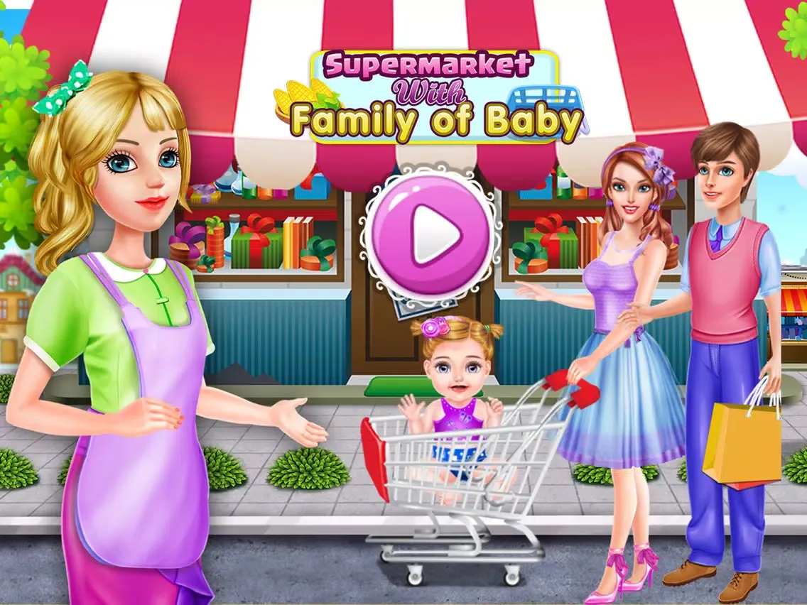 Supermarket with family of baby iPad 应用截图
