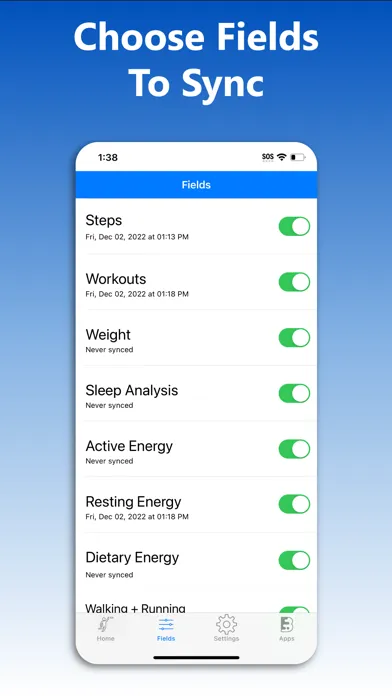 Fitbit to Apple Health Sync Ekran Görüntüleri