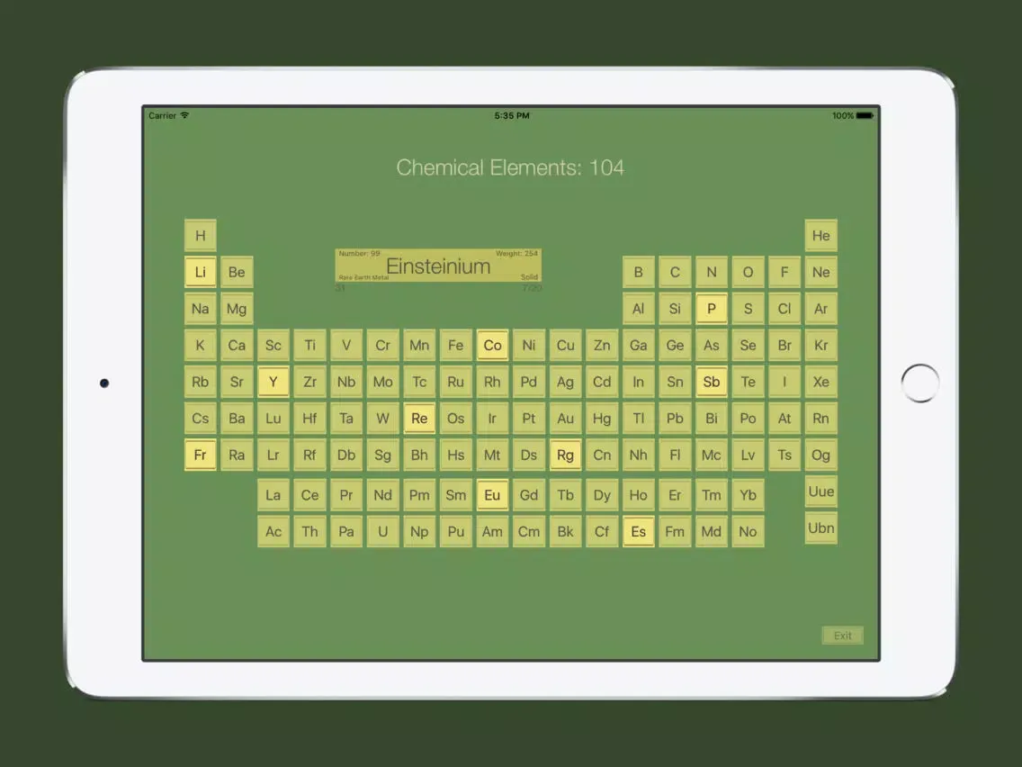 Скриншоты Chemical Elements Trainer iPad 