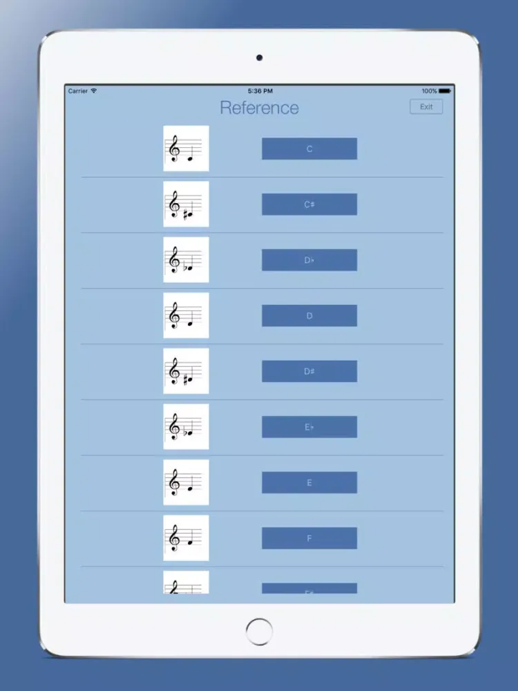 Capturas de tela do Sheet Music Treble iPad 