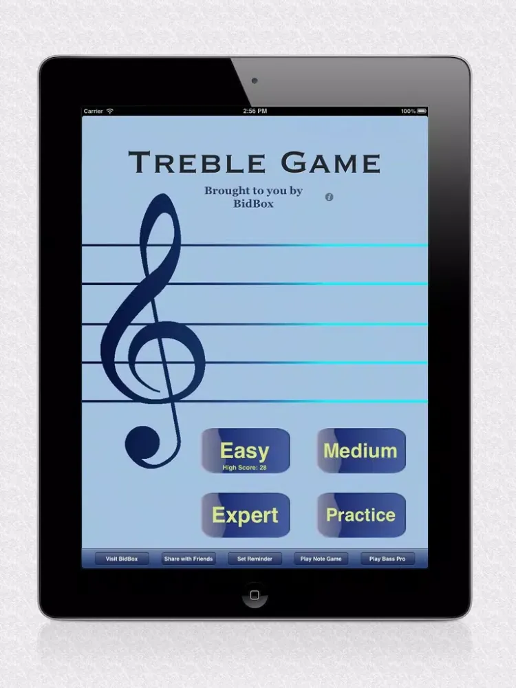 Tangkapan skrin Sheet Music Treble Game iPad 