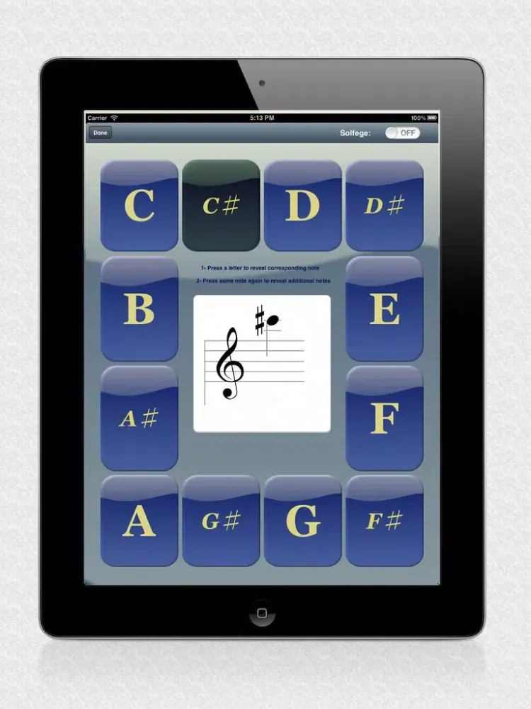 Tangkapan skrin Sheet Music Treble Game iPad 