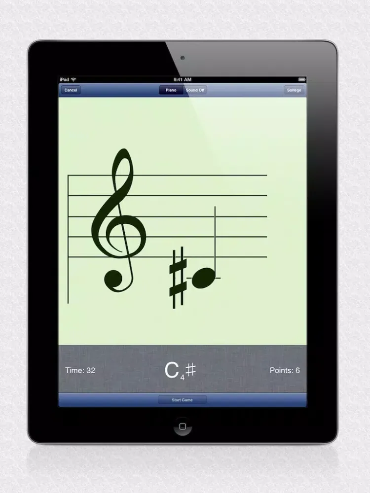 Tangkapan skrin Sheet Music Treble Game iPad 