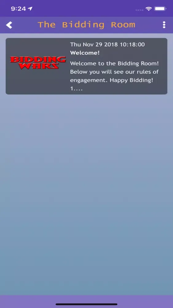 BIDDING WARS APP 스크린샷