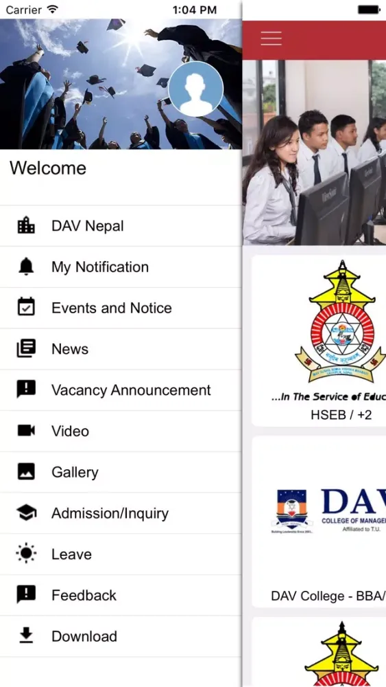Captures d'écran de DAV Nepal